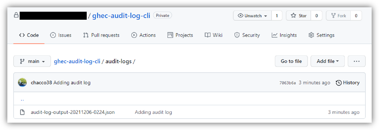 GHEC Audit Log CLI を使って GitHub Enterprise Cloud の監査ログを取得してみた · クラウドCoEの何でも屋